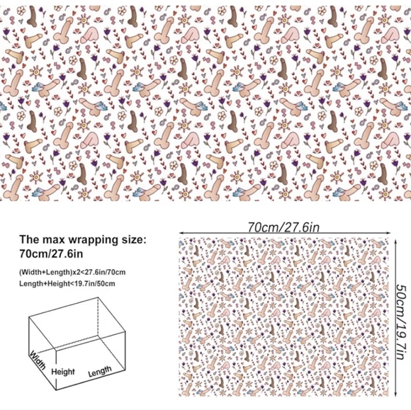 Flying Phallus Wrapping Paper - Picture 3 of 3